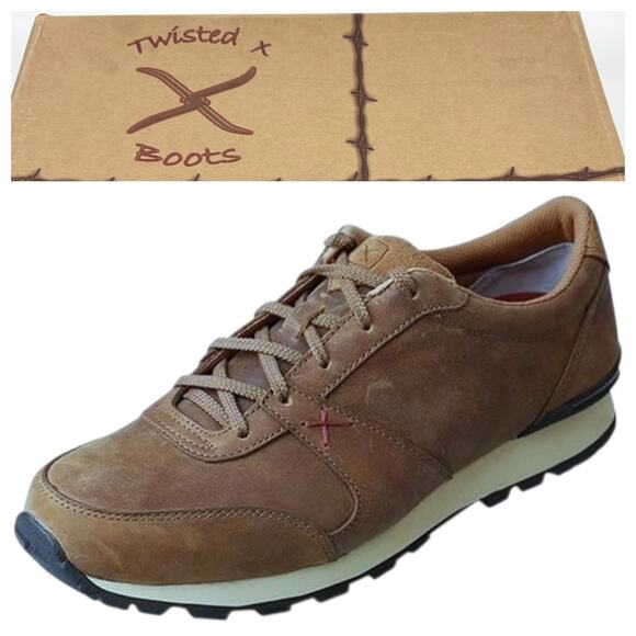 NEW Twisted X Boots Western Athleisure Leather Shoes Mens 11.5 Vibram Cowboy - Picture 1 of 7